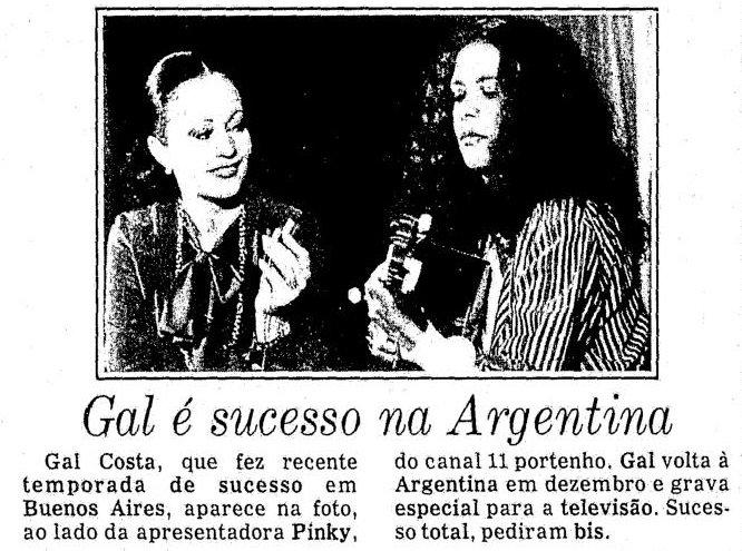 Gal Costa – Voz e violão, ao vivo na Argentina