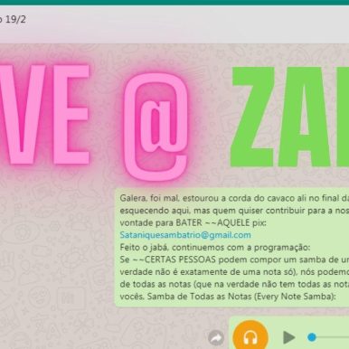 Satanique Samba Trio – Ao Vivo no ZAP (19-02-2021)…