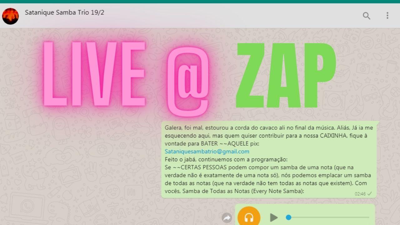 Satanique Samba Trio – Ao Vivo no ZAP (19-02-2021)…