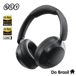 Qcy H3 PRO Adaptive ANC Fones de ouvido sem fio sobre a orelha 50dB com LDAC Áudio sem fio de alta resolução Bluetooth 5.4 Conexão dupla