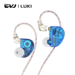 Fones de ouvido intra-auriculares vibratórios para jogos CVJ Luki Dual Unit com vibração profissional + driver dinâmico de 10mm com microfone HD
